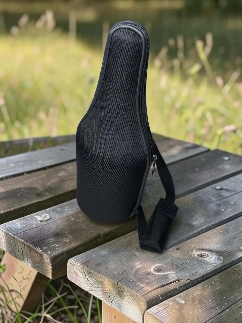 CaddyO Insulated Wine Bottle Carrier Tote with Shoulder Strap and Corkscrew
